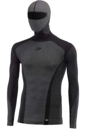 Super Prezzo Maglia Intima Con Capuccio 4 Stagioni Sixs Ts2 DB Black Carbon