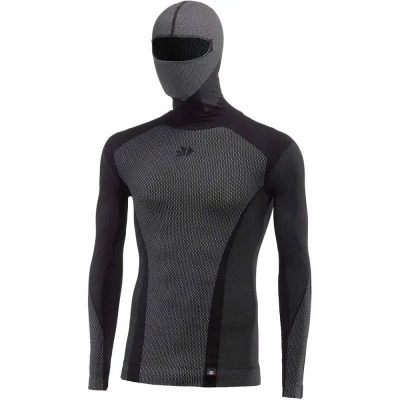 Super Prezzo Maglia Intima Con Capuccio 4 Stagioni Sixs Ts2 DB Black Carbon