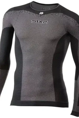 Must-Have Maglia Intima Tecnica Termica Unisex Sixs Breezy Touch Nero Carbon