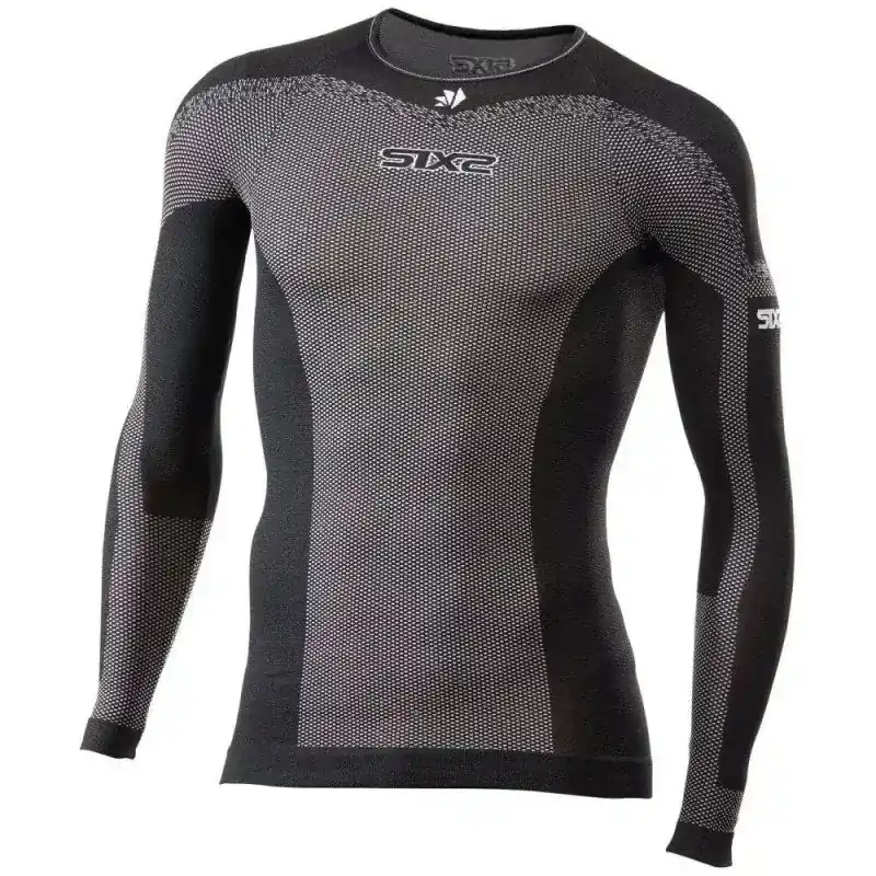Must-Have Maglia Intima Tecnica Termica Unisex Sixs Breezy Touch Nero Carbon