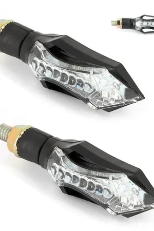 Coppia Frecce ABS Sequenziali a LED - Nere/Vetro Ø vite 8mm Prezzo Basso
