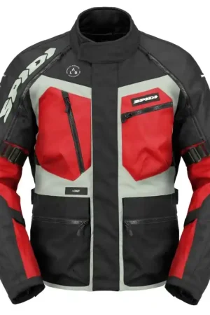 Esclusivo Giacca in Tessuto Spidi Ridemaster Nero e Rosso