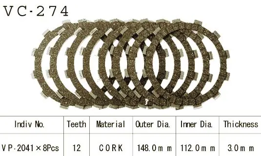 Compra Oggi Stesso Kit Dischi Frizione Guarniti YAMAHA XJ 600/ TDM 850/ XJ 900