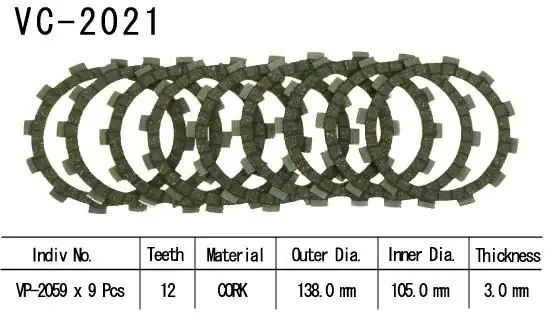 Prezzo Basso Kit Dischi Frizione Guarniti YAMAHA WR F 250- YZ F 250/GAS GAS EC 250