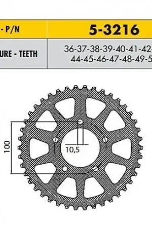 ZX-10R 2004>2015 Conversione in 520 Conversione in 520 CORONA ERGAL PASSO 525 CODICE 5-3216 Popolare