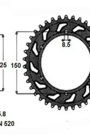 A Buon Prezzo KTM SXC 625 2005>2007 CORONA PASSO 520 CODICE 1-3547