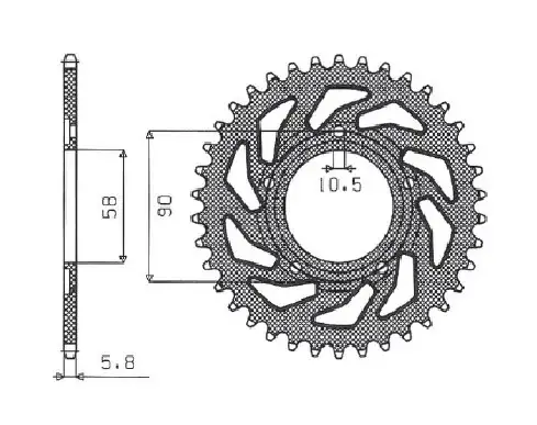 Ultime Pezzi GILERA CRONO 125 1991>1993 CORONA PASSO 520 CODICE 1-3085