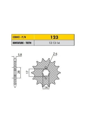 DERBI SENDA X-RACE SM 50 2004>2005 PIGNONE 14 DENTI PASSO 420 CODICE 12314 Scelto Dai Clienti