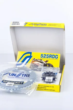 A Buon Prezzo Kit Trasmissione TRIUMPH THRUXTON 865 2004>2008 con catena di tipo RDG Sunstar 525