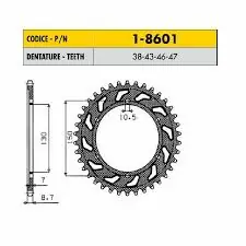 YAMAHA YZF R THUNDERACE 1000 1996>2000 CORONA PASSO 530 CODICE 1-8601 Sconto