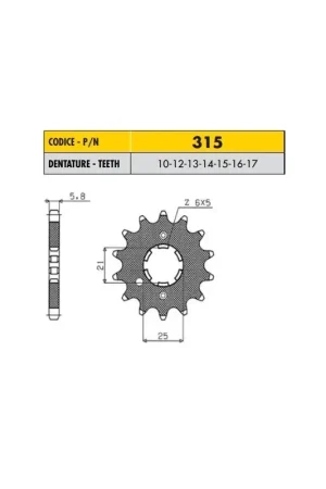 A Buon Prezzo KAWASAKI KDX 200 1984>2006 PIGNONE PASSO 520 CODICE 315