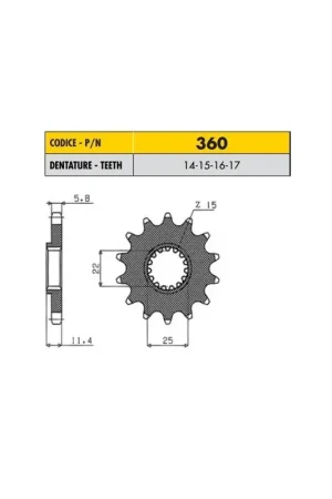 A Buon Prezzo KTM DUKE R ABS 690 2015>2017 PIGNONE PASSO 520 CODICE 360