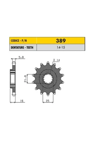 DUCATI 998 (Racing 520 Conversion) 2002>2003 PIGNONE PASSO 520 CODICE 389 Ordina Subito