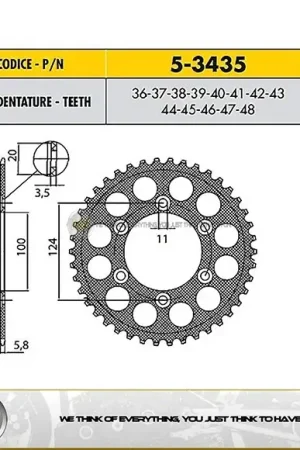 DUCATI SL 900 SUPERLIGHT 900 1991>1997 CORONA PASSO 520 CODICE 5-3435 Compra Adesso