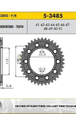 A Buon Prezzo HONDA CBR F (Racing 520 Conversion) 600 1999>2013 CORONA PASSO 520 CODICE 5-3485
