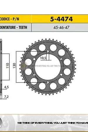 YAMAHA YZF R6 600 2006>2024 CORONA PASSO 525 CODICE 5-4474 Promo Stagionale