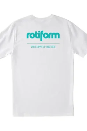 Non Perdere T-Shirt ROTIFORM LOGO - Bianca e Azzurra