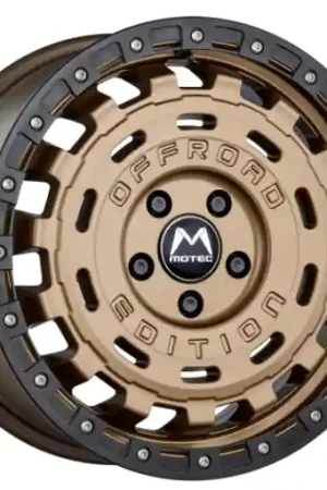 Vendita Finale Cerchi in lega MOTEC MOF1-R-Cross 18‘‘ Width 8 6x139,7 ET 40 CB 93,1 Bronze Matt Ring Flat Black