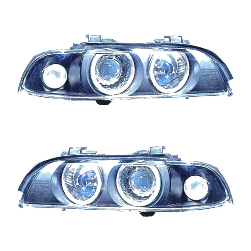 Coppia Fari Anteriori BMW Serie 5 E39 95′ Parabola Nera Tecn. Celis Clenticolare – H7 – Sostituzione Fari Alogeni Spedizione Espresso