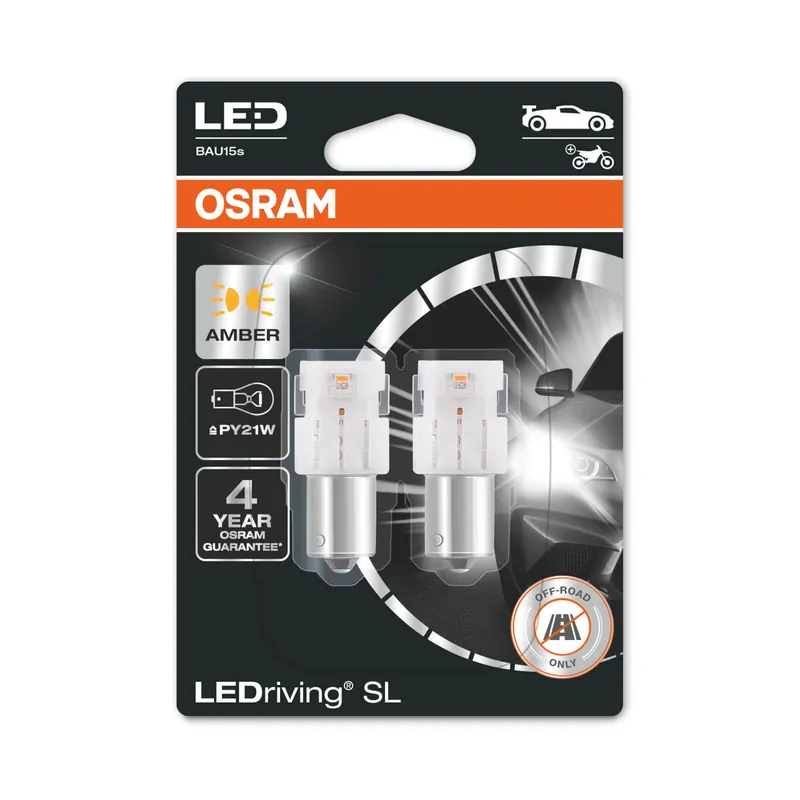 Spedizione Espresso KIT LAMPADE PY21W LED AMBER 12V