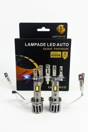 Professionale Kit Lampade LED H3 LUXDRIVE 6000K Luce Bianca 60W 4000 Lumen