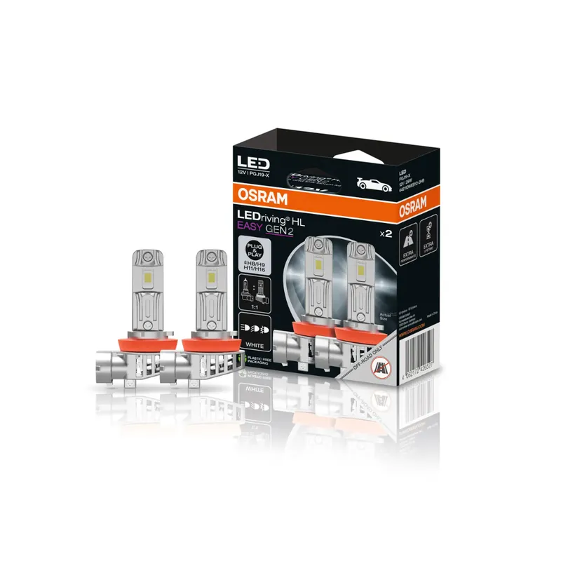 A Buon Prezzo Coppia lampadine Osram H8-H9-H11-H16 LED HL EASY GEN2 – 6000K luce bianca