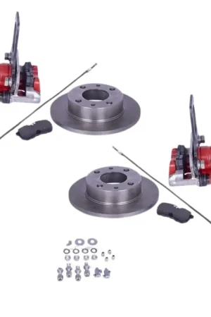 Ultime Pezzi Kit completo freni a disco posteriori con cavo freno a mano per Fiat Panda 141 4×4