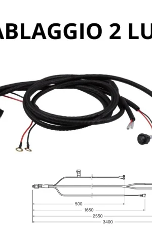 Cablaggio per Barre e Fari LED Osram AX LS2 – 2 barre o faretti Subito Disponibile