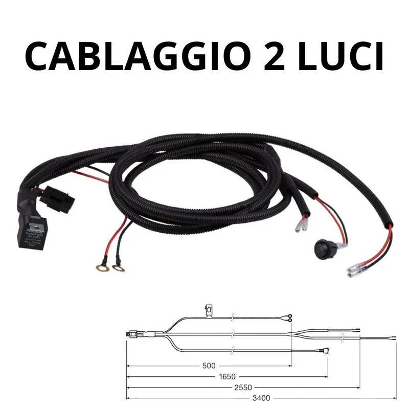 Cablaggio per Barre e Fari LED Osram AX LS2 – 2 barre o faretti Subito Disponibile