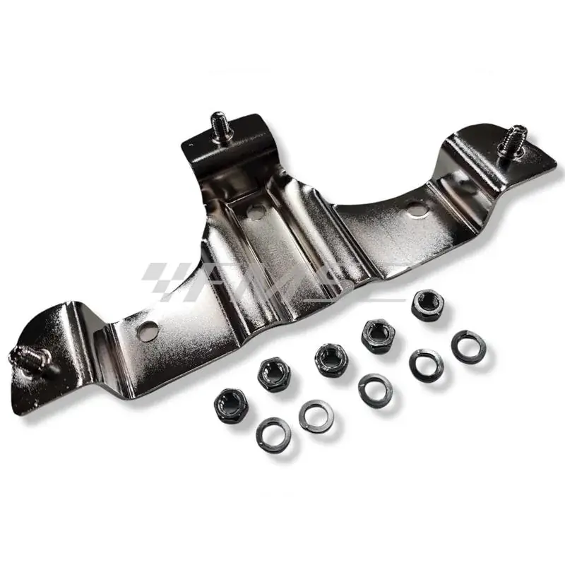 0439 Supporto portaruota di scorta in acciaio lucidato completo di dadi e rondelle per Piaggio Vespa 50 e 125 serie PK , PK s, PK XL, FL2, HP, N senza batteria Direttamente Dal Produttore