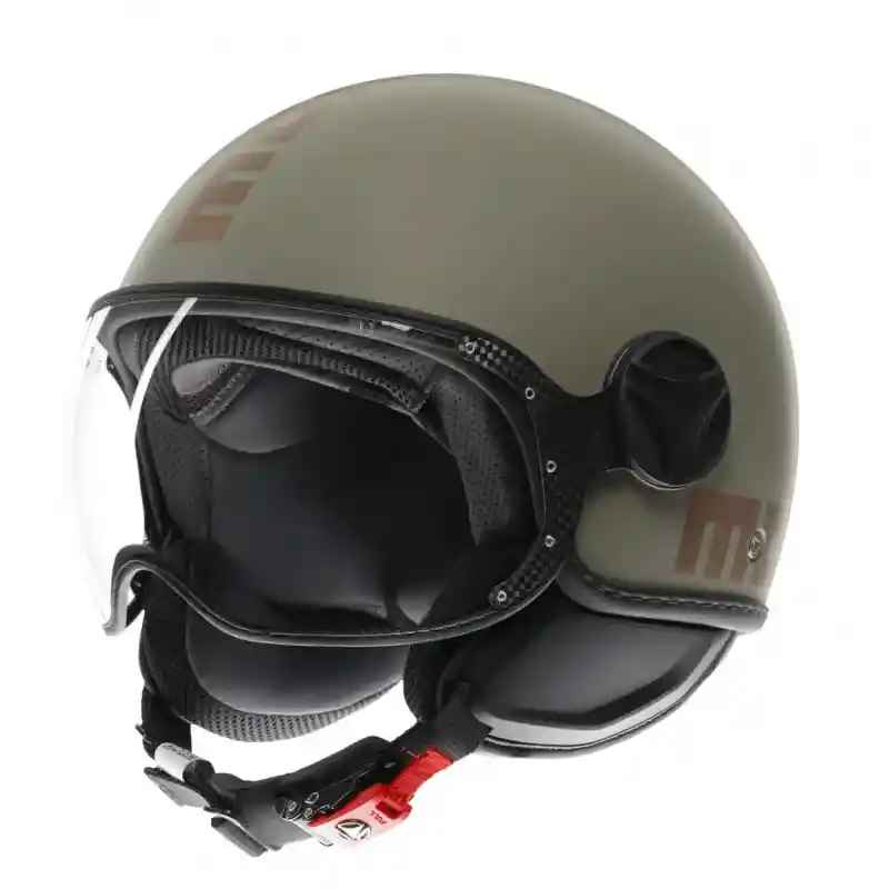 Casco Momo design CLASSIC flip verde opaco bronzo E2206 Ultime Pezzi