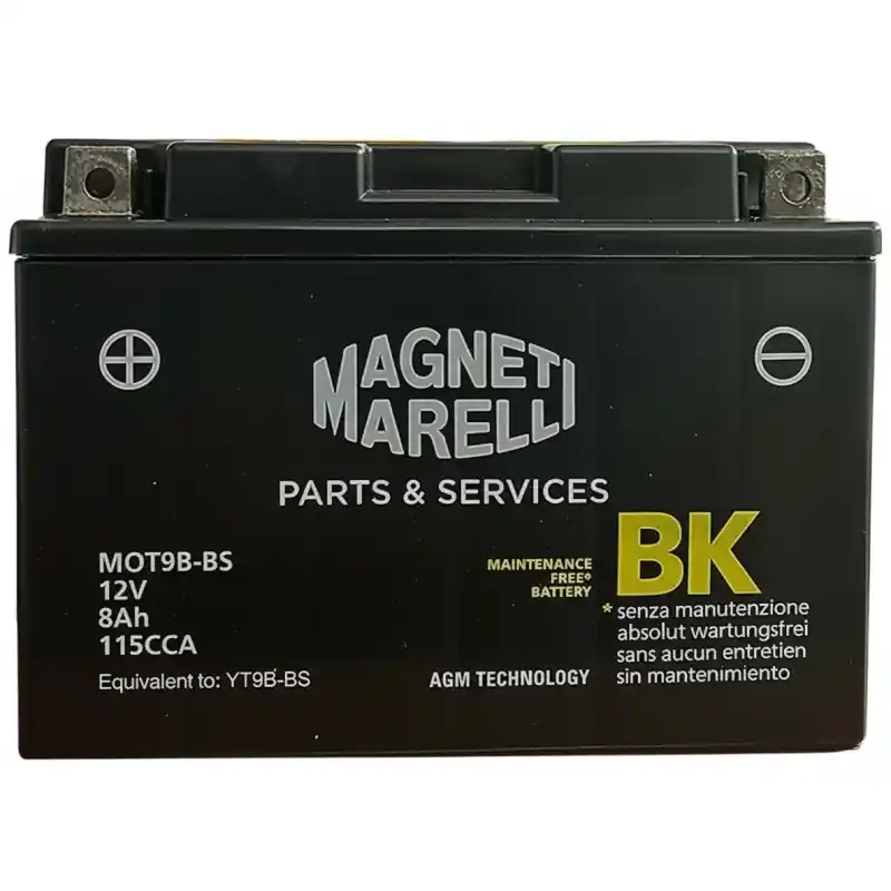Batteria Magneti Marelli YT9B-BS, MOT9B-BS 8AH, CCA 115A 150x70x105mm Reso Gratuito