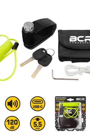 Miglior Prezzo Bloccadisco con allarme da 5,5 mm con ricarica USB e cavo reminder