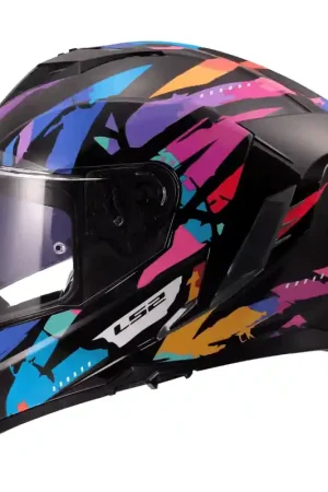Acquista Ora Casco integrale LS2 FF818 Storm III Kaos nero porpora blue lucido