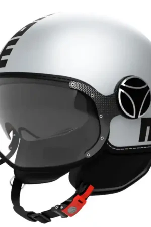 Casco Jet Momo Design FGTR Evo Matt Grey / Cerulean grey E2206 Occasione Imperdibile