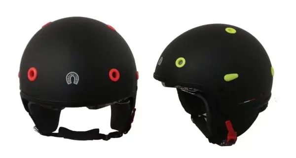 Offerta Limitata Casco Demi-Jet Duraleu Nudo Colored Parts con ghiere fluo
