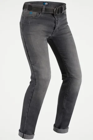 Jeans Moto Pmj Modello Caferacer Grigio Con Cinta Omologato CE AAA Super Prezzo