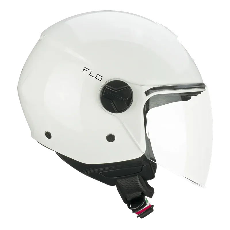 Casco CGM 167A Flo Mono Bianco Lucido Visiera Lunga ECE 22-06 Solo Oggi