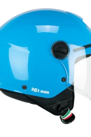 A Buon Prezzo Casco CGM Bimbo 261A MINI MONO Celeste Con Visiera Lunga ECE 22-06