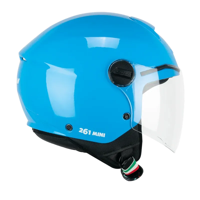 A Buon Prezzo Casco CGM Bimbo 261A MINI MONO Celeste Con Visiera Lunga ECE 22-06