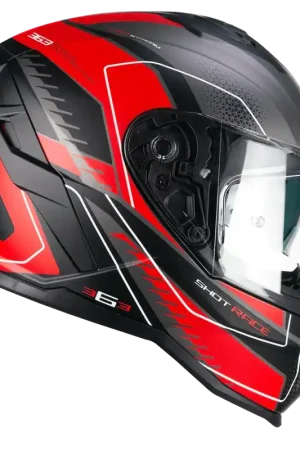 Casco CGM Integrale 363S SHOT RACE Antracite Rosso Opaco 22-06 Nuova Collezione