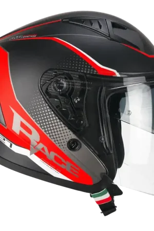 Casco CGM Jet 127A DEEP RACE Grafite Rosso Opaco ECE 22/06 New Offerta Del Giorno
