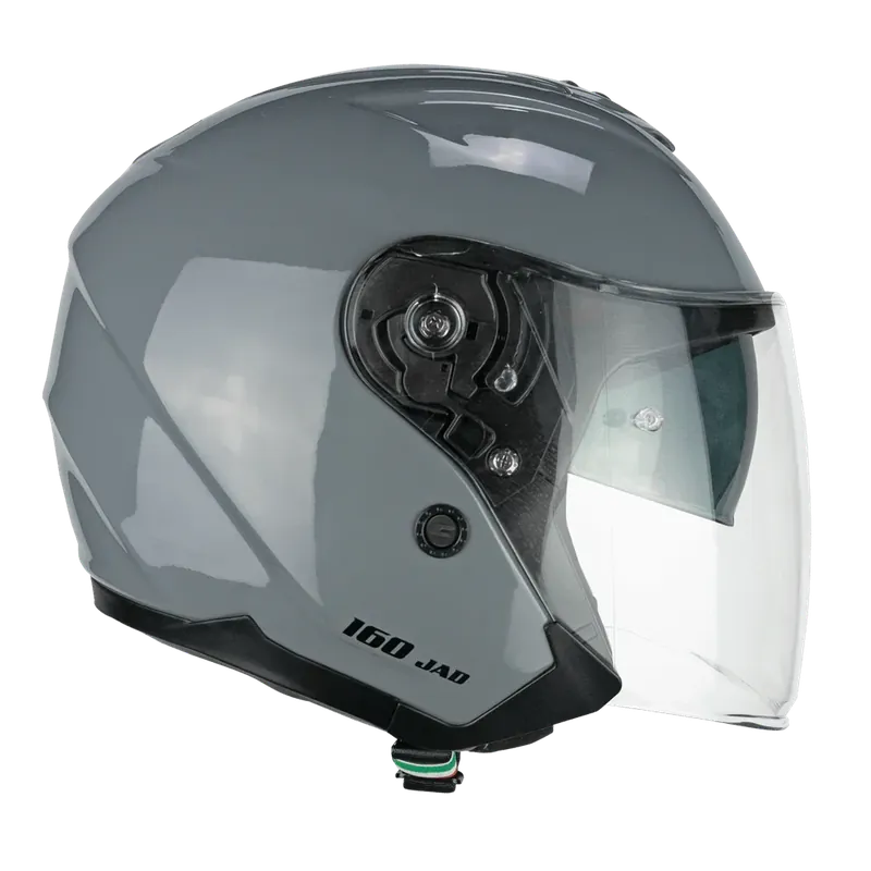 Affare Casco CGM Jet 160A JAD MONO Grigio Lucido In Fibra Composita ECE 22/06