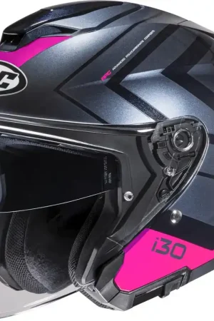 Casco Hjc Jet i30 Zetra MC8 Grigio/Fucsia Con Visiera Lunga Ed Occhialino Parasole Direttamente Dal Produttore