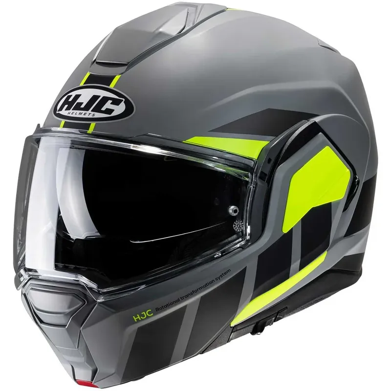 Bestseller Casco Modulare Hjc i100 BEIS MC3HSF Grigio Giallo Fluo P/J ECE 22-06