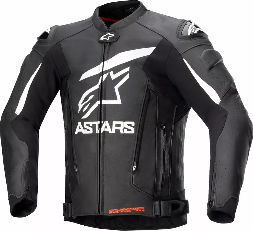 Giacca Moto Alpinestars GP PLUS R V4 Nero Bianco In Pelle Bestseller