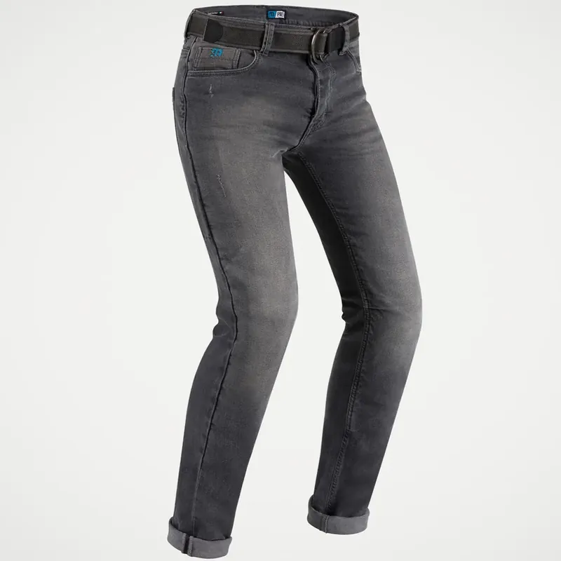 Prezzo Basso Jeans Moto Uomo PMJ Caferacer Grigio Con Protezioni CE