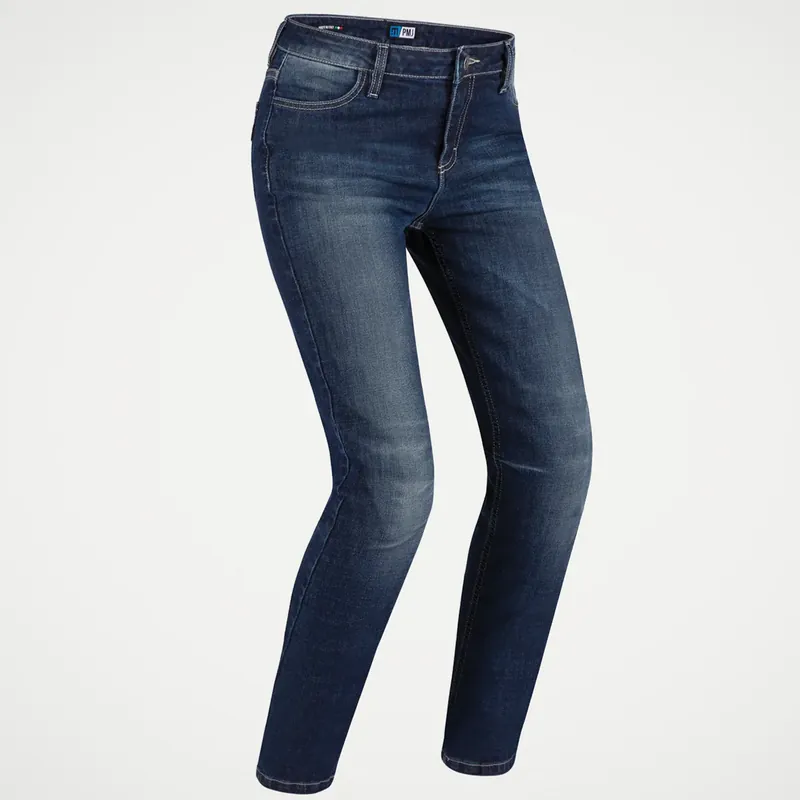 Pagamento Sicuro Jeans Moto Donna Pmj New Rider Lady Blu