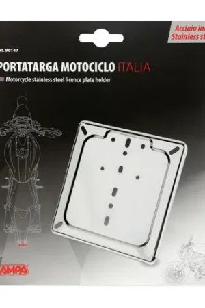 Porta Targa in Acciaio Inox Cromo Super Prezzo