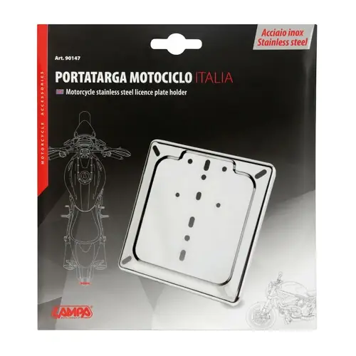Porta Targa in Acciaio Inox Cromo Super Prezzo